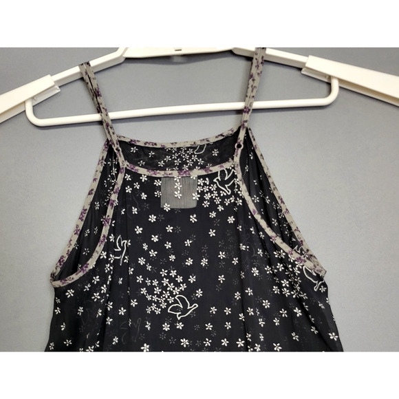Free People Halter Boho Top Womens S Black Lucy Loves Charlie Black Embellished - Picture 10 of 13